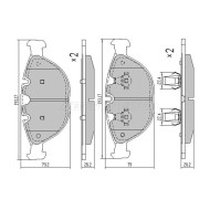 Колодки тормозные перед BMW X5 E53 4/4/4/8i 01-06 SAT