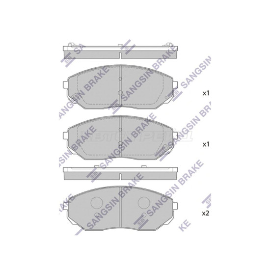 Колодки тормозные перед KIA SORENTO 02- SANGSIN BRAKE