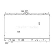 Радиатор MITSUBISHI GRANDIS 4G69 03- SAT