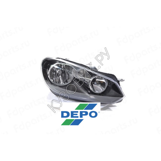 Фара правая Volkswagen Golf 6 (2009-2012) DEPO